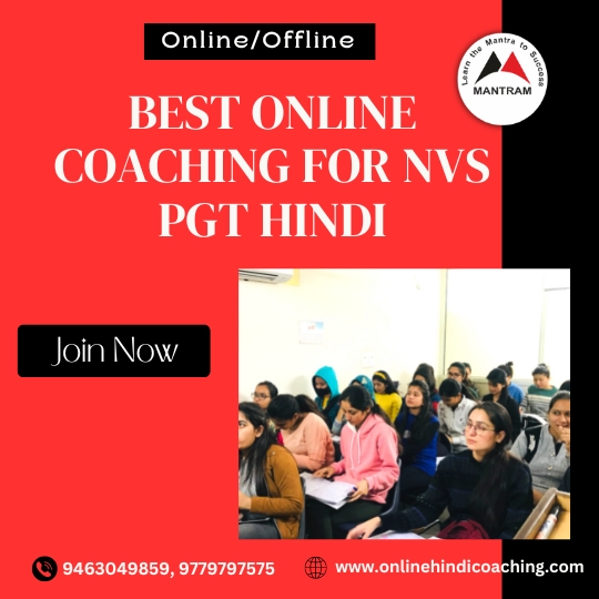 Best Online Coaching for NVS PGT Hindi