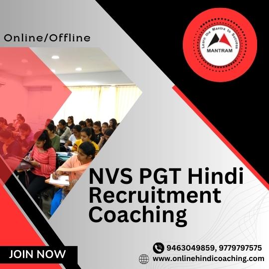 NVS PGT Recruitment Hindi Coaching